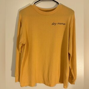 Dog mama sweater Lulus women’s size small sweater, dog mama. Golden yellow